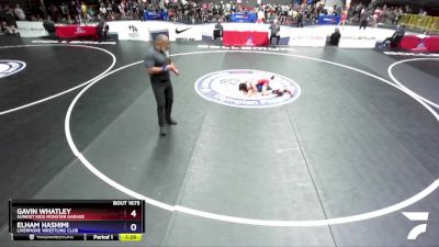 102 lbs Quarterfinal - Gavin Whatley, Sunkist Kids Monster Garage vs Elham Hashimi, Livermore Wrestling Club