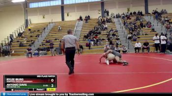 184 lbs 3rd Place Match - Rylee Iburg, Nebraska Weslyn University vs Antonio Davis, Rochester-CTC