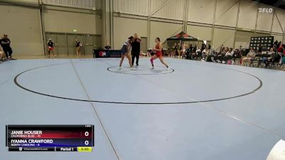 130 lbs Round 2 (6 Team) - Janie Houser, California Blue vs Iyanna Crawford, North Carolina