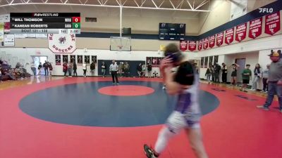 138 lbs Quarterfinal - Will Thomson, Wright vs Kanean Roberts, Saratoga