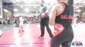 58 lbs Round Of 16 - Vivian Cole, Sallisaw Takedown Club vs Stryker Hawk, Salina Wrestling Club