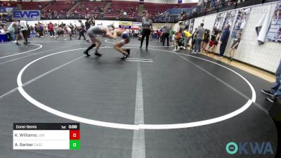 112 lbs Consolation - Ka`imikai Williams, Lions Wrestling Academy vs Aidan Barker, Choctaw Ironman Youth Wrestling