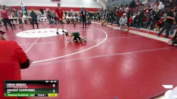 42-43 lbs Round 2 - Vincent Humphries, HRA vs Uriah Griego, Eaton Wrestling Club