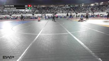 175 lbs Quarterfinal - Rustin Fipps, Cushing vs Hayden Justice, Tahlequah