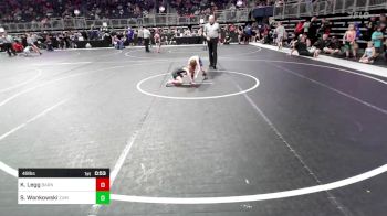 49 lbs Semifinal - Kayde Legg, Barnsdall Youth Wrestling vs Sawyer Wankowski, Fort Zumwalt Wrestling Club