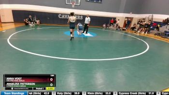138 lbs Round 3 - Anna Vogt, College Park (Girls) vs Angelina Patterson, Cypress Ranch (Girls)