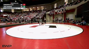 120 lbs Quarterfinal - Samantha Ellis, Hinton Girls High School vs Anie Spiering, Joplin