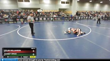 87 lbs 7th Place Match - Barret Speck, IL vs Dylan Williamson, IA