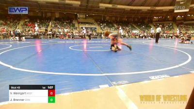 80 lbs Round Of 32 - Vincent Weingart, Westshore Wrestling Club vs Jett Brenner, Grindhouse