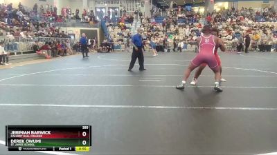 285 lbs Cons. Round 4 - Derek Owumi, St. James School vs Jerimiah Barwick, Calvert Hall College