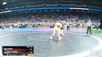 D3-175 lbs Cons. Round 2 - Zac Dykes, Armada HS vs Connor Hadden, Algonac HS