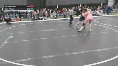 170 lbs Cons. Rd Of 16 - Jaidynn Giedd, Canton vs Billi Wells, Black Fox Wrestling Academy