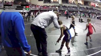 57-62 lbs Semifinal - Cora Stickney, Kearney MatCats Wrestling Club vs Stella Hoesche, Crete Wrestling Club