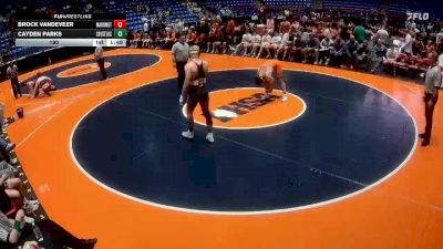 190 lbs Quarterfinals (8 Team) - Cayden Parks, Crystal Lake (Central) vs Brock VanDeveer, Mahomet (M.-Seymour)