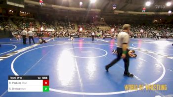 100 lbs Round Of 16 - Broderick Perkins, Team Tulsa Wrestling Club vs Samuel Brown, Hawk