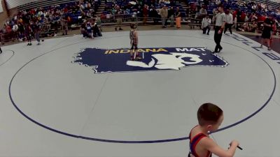 8U Boys - 43 lbs Champ. Round 1 - Jeremiah Sanders, Red Cobra Wrestling Academy vs Sawyer Busch, Ellicott Metro District Thunderhawks Wrestling Club