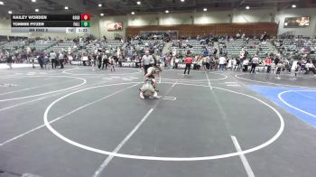 130 lbs Rr Rnd 5 - Hailey Worden, Gold Rush Wrestling vs Tommie Fitzer, Fallon Country Boyz