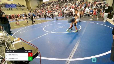 92-98 lbs Round Of 16 - Christian Ramirez, Collinsville Cardinal Youth Wrestling vs Bryson Gelinas, Believe To Achieve WC