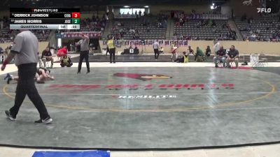 138 lbs Quarterfinal - Derrick Johnson, Central Hardin vs James Morris, Johnson Central