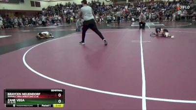 PW-10 lbs Semifinal - Zane Vega, DC ELITE vs Braycen Neuendorf, Waverly Area Wrestling Club