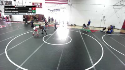 132 lbs Round 2 - Mason Bonner, Chino Hills High School WC vs Logan Arenas, Arete Wrestling Academy