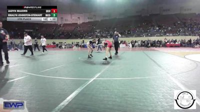 108 lbs 5th Place - Jadyn Majors, Grove vs Emalyn Johnston-Stewart, MacArthur Wrestling