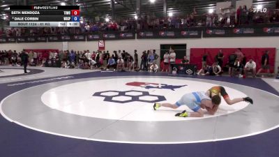61 kg Cons. Round 5 - Seth Mendoza, Tiger Style Wrestling Club vs Dale Corbin, Wyoming Seminary College Preparatory High School Wrestling