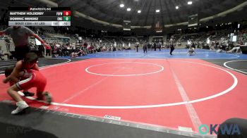 67 lbs Consolation - Matthew Holderby, Fort Gibson Youth Wrestling vs Dominic Mendez, Claremore Wrestling Club