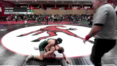 120 lbs Champ. Round 1 - Cash Cole, Kelseyville vs Cael Suba, Miramonte