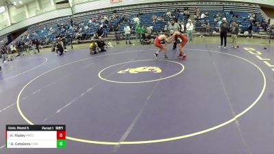 14U Boys - 126 lbs Cons. Round 5 - Owen Catalano, Fox Lake Wrestling Club vs Holden Ripley, Midwest Regional Training Center