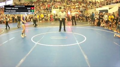 127 lbs Quarterfinal - Rylie Mann, Unaffiliated vs Gabby Wilson, Wilmington Ladies Freestyle Wr