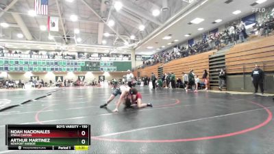 150 lbs Champ. Round 1 - Noah Nacionales, Steele Canyon vs Arthur Martinez, Newport Harbor