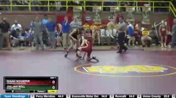 106 lbs Quarterfinal - Jullian Roll, Perry Meridian vs Isaiah Schaefer, Evansville Mater Dei