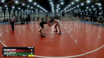 120 lbs Rd# 10- 4:00pm Saturday Final Pool - Braden Perez, Oklahoma Elite vs Nate Newman, Westshore D.S.