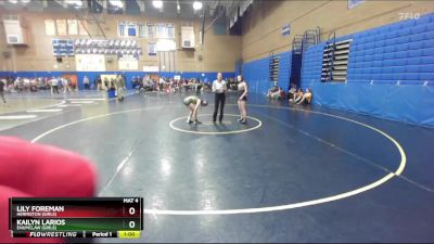 105lbs Cons. Round 2 - Lily Foreman, Hermiston (Girls) vs Kailyn Larios, Enumclaw (Girls)