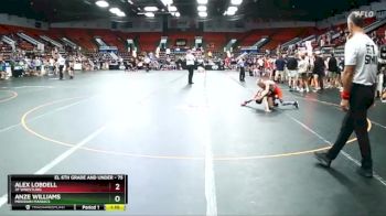 75 lbs Quarterfinal - Alex Lobdell, 3F Wrestling vs Anze Williams, Meridian Maniacs