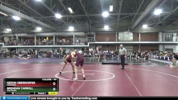 141 lbs Cons. Round 3 - Aedon Oberdorfer, Augsburg vs Brendan Carroll, Wartburg