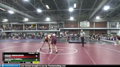 141 lbs Cons. Round 3 - Aedon Oberdorfer, Augsburg vs Brendan Carroll, Wartburg