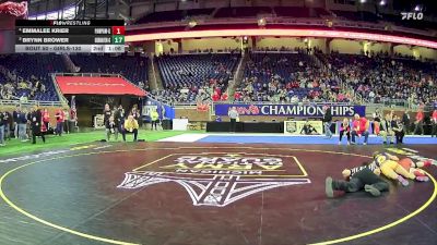 Girls-130 lbs Champ. Round 1 - Hannah Blyveis, Fowlerville Hs Girls vs Samantha Koch, Wylie E Groves H.s. Girls