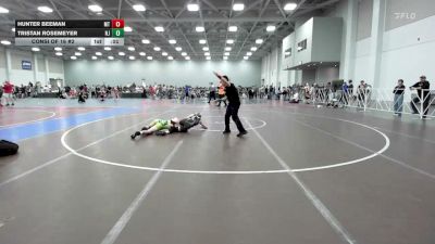 113 lbs Consi Of 16 #2 - Hunter Beeman, MT vs Tristan Rosemeyer, NJ