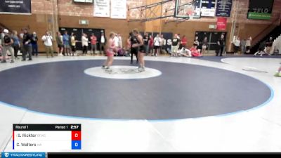 155 lbs Round 1 - Savannah Rickter, Bonners Ferry Wrestling Club vs Carly Walters, Kimberly WC