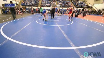 84 lbs Consolation - Sawyer Shaffer, Caney Valley Wrestling vs Trey Howell, R.A.W.