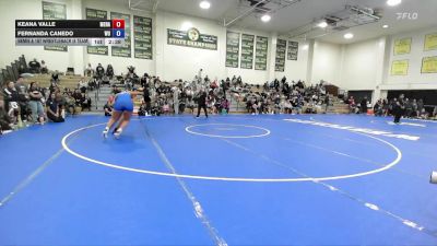 207 lbs Semis & 1st Wrestleback (8 Team) - Keana Valle, Menlo A vs Fernanda Canedo, Westcliff