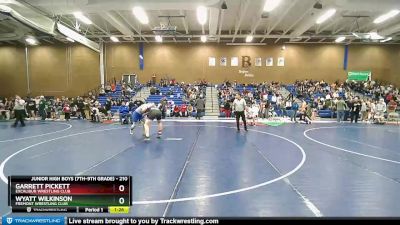 210 lbs Champ. Round 1 - Wyatt Wilkinson, Fremont Wrestling Club vs Garrett Pickett, Excalibur Wrestling Club