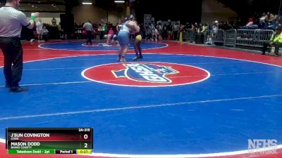 2A-215 lbs Cons. Round 2 - Mason Dodd, Banks County vs J`Sun Covington, Cook