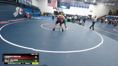 215 lbs Cons. Round 3 - Cadence Redlon, Laramie vs Billy Velarde, Lander Valley