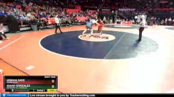 1A 285 lbs Semifinal - Joshua Gaye, Mooseheart vs Isaiah Gonzalez, Elmhurst (IC Catholic)