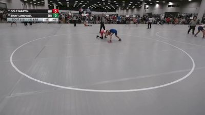 100 lbs Cons. Sub-quarters - Cole Martin, Greater Heights Wrestling vs Shay Lundvall, Sebolt Wrestling Academy