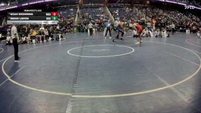 2A 190 lbs Cons. Round 3 - Noah Browning, Wheatmore vs Mekhi Linton, South Granville High School