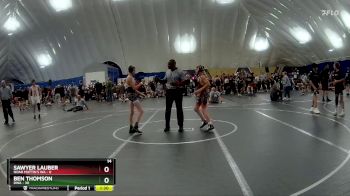 92 lbs Round 5 (8 Team) - Ben Thomson, DWA vs Sawyer Lauber, Noah Mattin`s WA